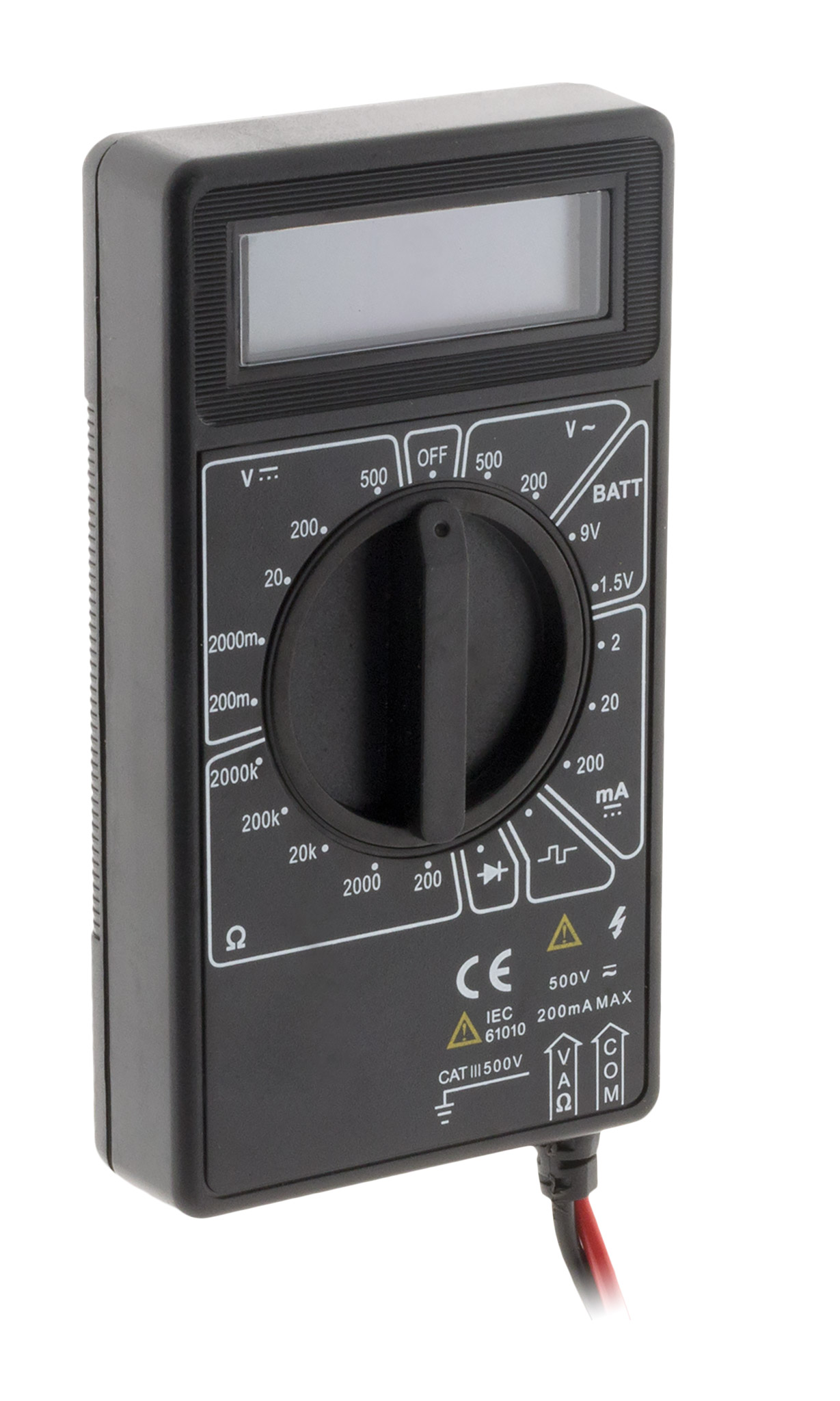 Multimètre Numérique Portable, Testeur électrique avec écran LCD et  rétroéclairage bleu,Mesure La Tension CA-CC, Ohmmètre,[S58]