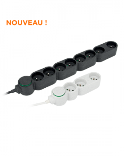 bloc multiprise ecorespnsable noir et blanc